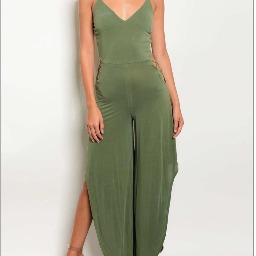 Olive green jumpsuit